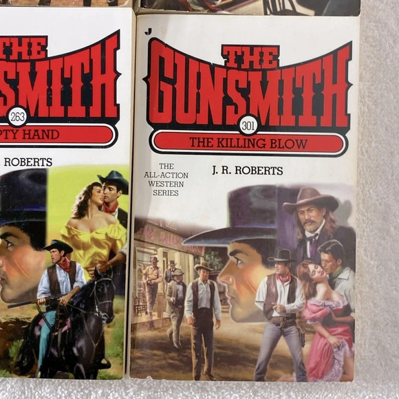 Vintage The Gunsmith All Action Western Romance Novel x4 - Picture 4 of 14